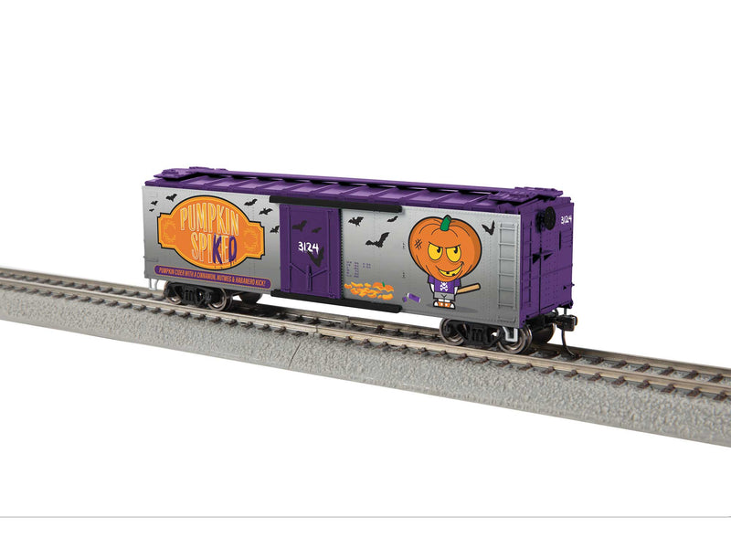 PREORDER Lionel 2454350 HO 40' Steel Reefer - Ready to Run -- Halloween Pumpkin Spiked