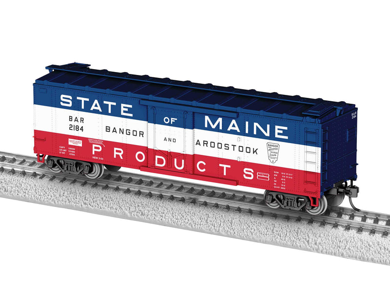 Lionel HO 2454380 40' Steel Flat-End Boxcar, Bangor & Aroostook