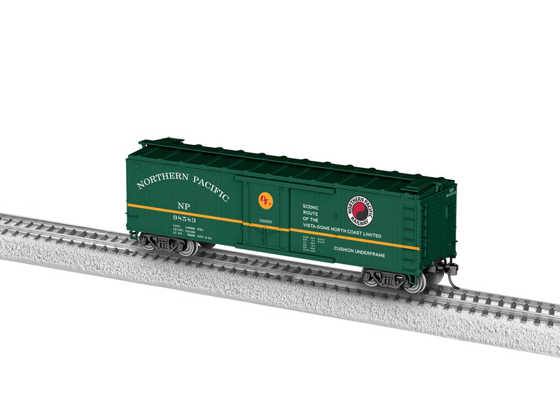 PREORDER Lionel 2454390 HO 40' Steel Flat-End Boxcar - Ready to Run -- Northern Pacific