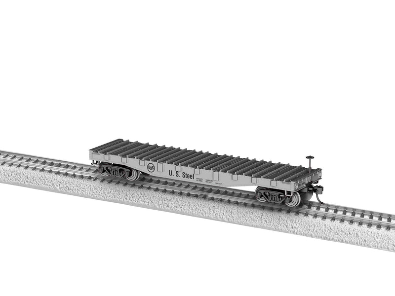 PREORDER Lionel 2454430 HO 40' Steel-Deck Steel Mill Flatcar - Ready to Run -- US Steel (silver)