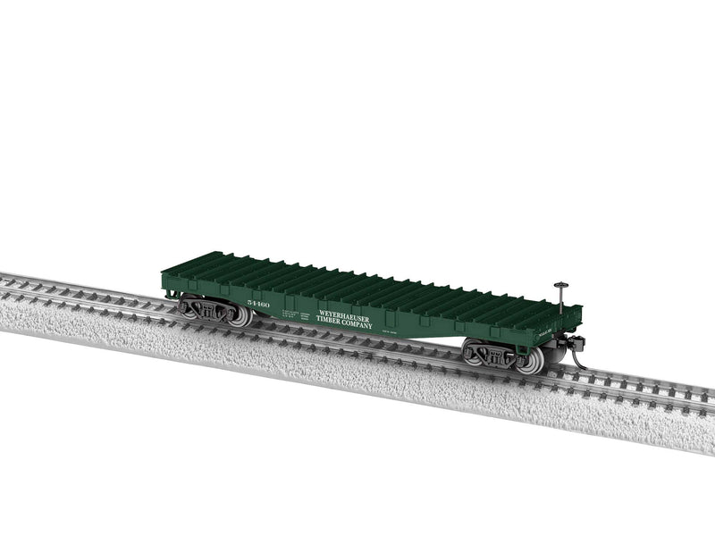 PREORDER Lionel 2454460 HO 40' Steel-Deck Steel Mill Flatcar - Ready to Run -- Weyerhaeuser