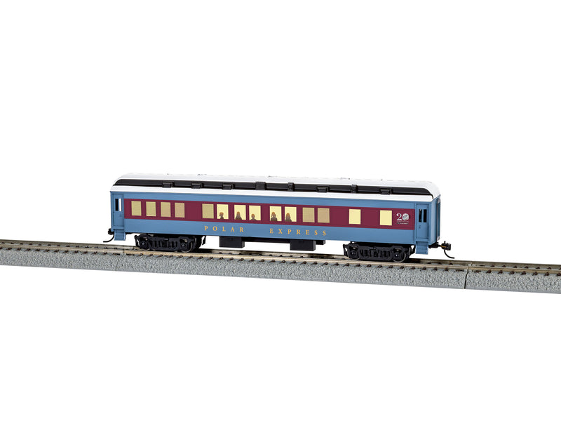 PREORDER Lionel 2454490 HO Heavyweight Coach - Ready to Run - The Polar Express(TM) (20th Anniversary, blue, red)