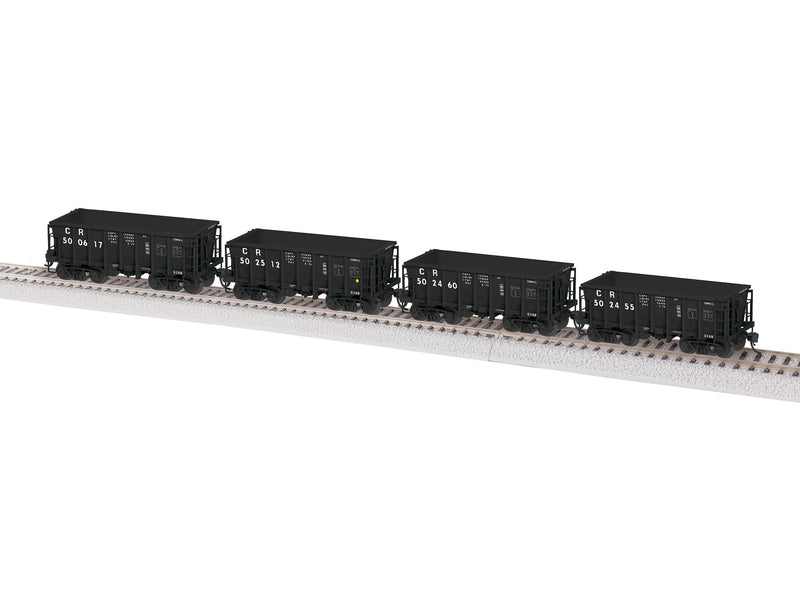 PREORDER Lionel HO 2474141 G38B Ore Car, Conrail (Black) 4 Pack 1 Road