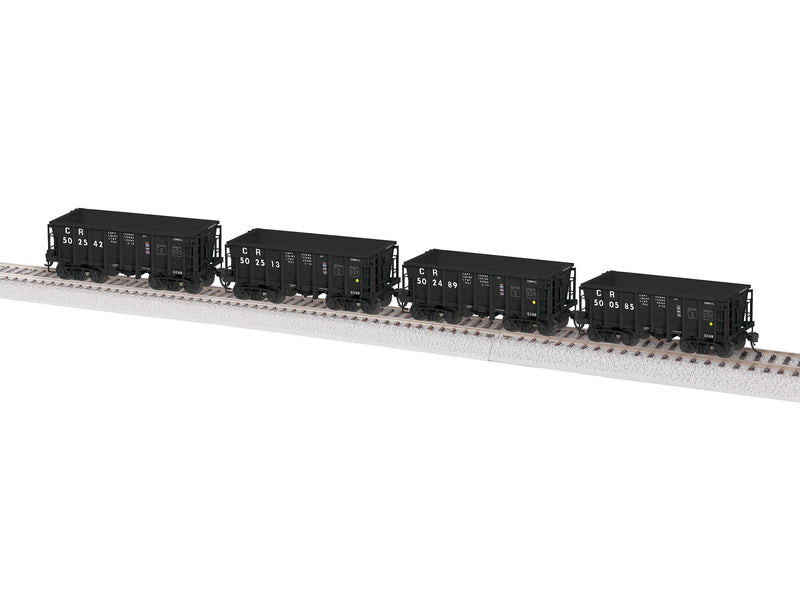 PREORDER Lionel HO 2474142 G38B Ore Car, Conrail (Black) 4 Pack 2 Road