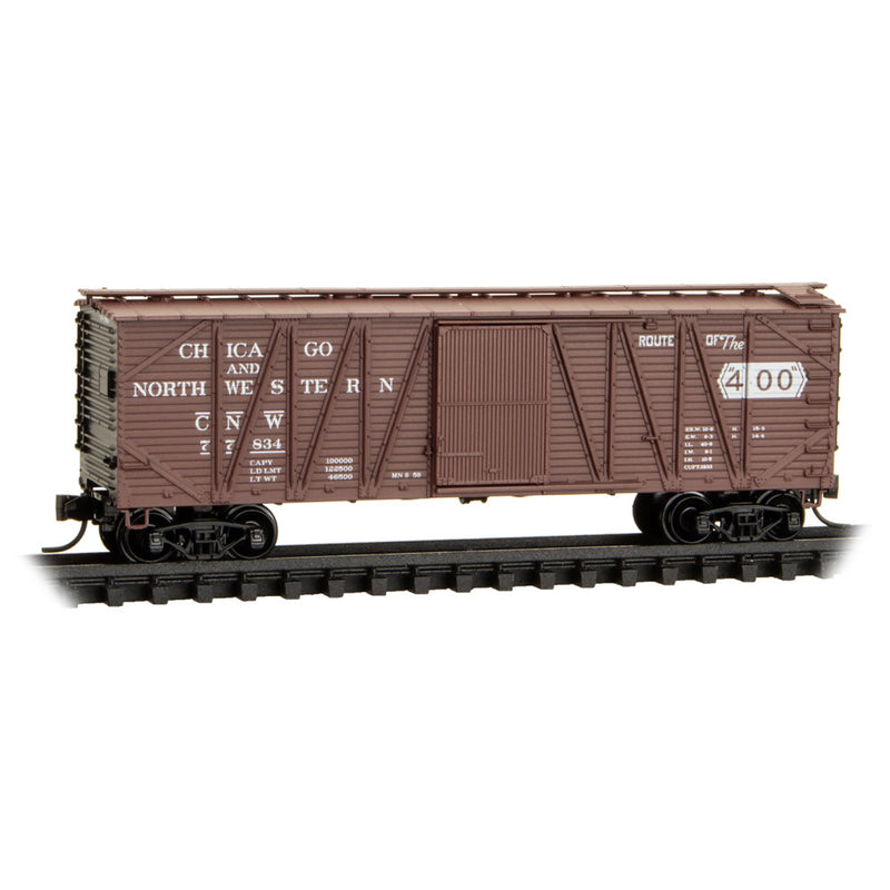 Micro-Trains N 028 00 191 40' Outside-Braced Single-Door Boxcar, Chicago & North Western