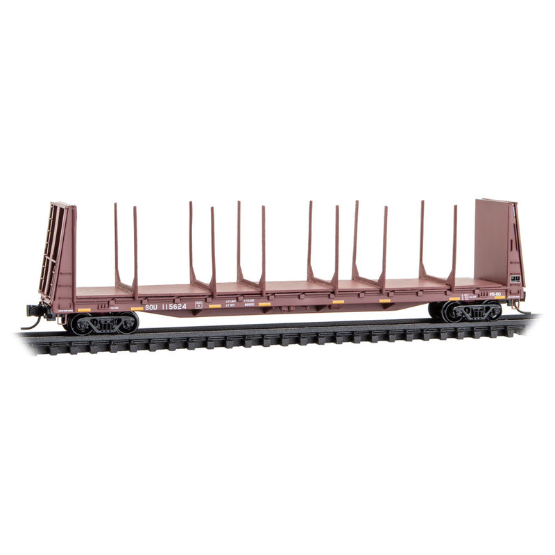 Micro-Trains N 05400430 61' Bulkhead Flat Car, Norfolk Southern Ex-Southern