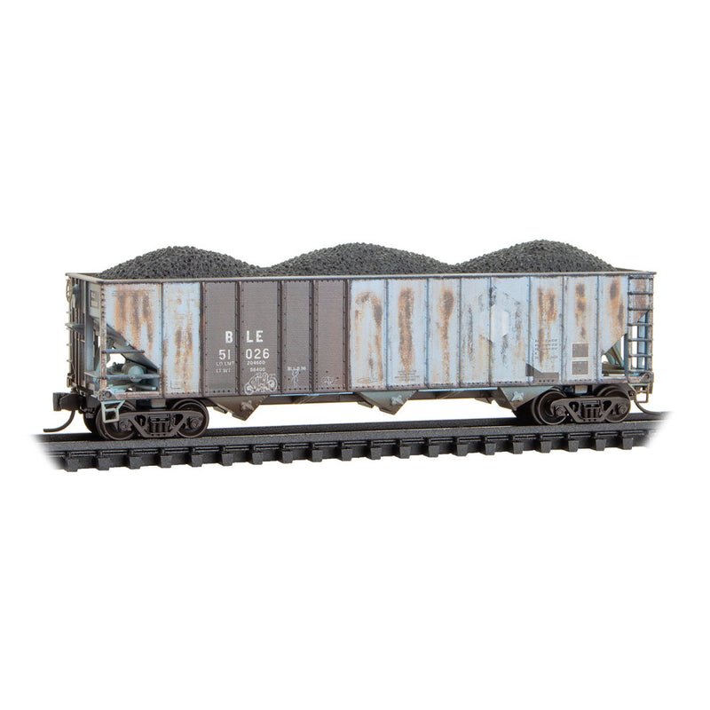 Micro-Trains N 983 05 085 100-Ton 3-Bay Weathered Open Hopper, Bessemer & Lake Erie - ex-Rock Island (2)