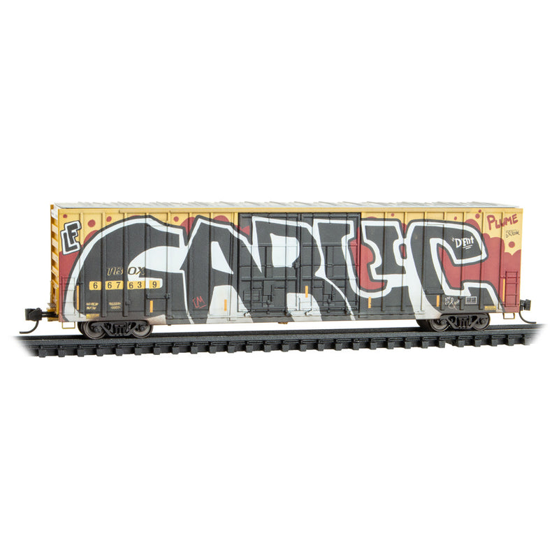 Micro-Trains N 12344023 Weathered 60' Rib Side High-Cube Boxcar, TTX