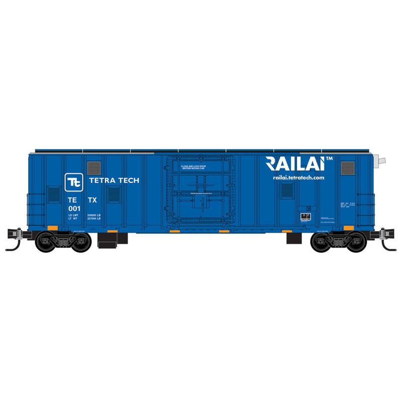 Micro-Trains N 027 00 510 50' Track Inspection Rib-Side Plug-Door Boxcar No Roofwalk, Tetra Tech