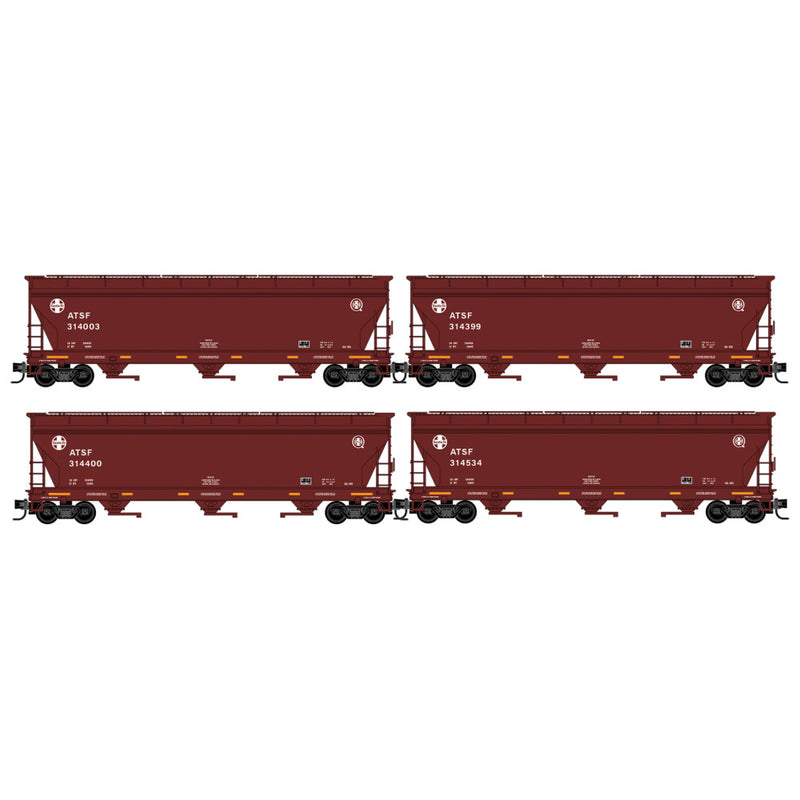 Micro-Trains N 983 00 237 ACF 3-Bay Center Flow Covered Hopper with Elongated Hatches, Atchison Topeka & Santa Fe