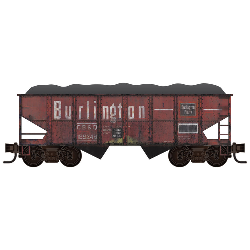 Micro-Trains HO 2500004 2-Bay Open Hopper, Chicago Burlington & Quincy
