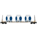 Micro-Trains N 05444470 61' Bulkhead Flatcar, PEYX Wind Turbine Consist