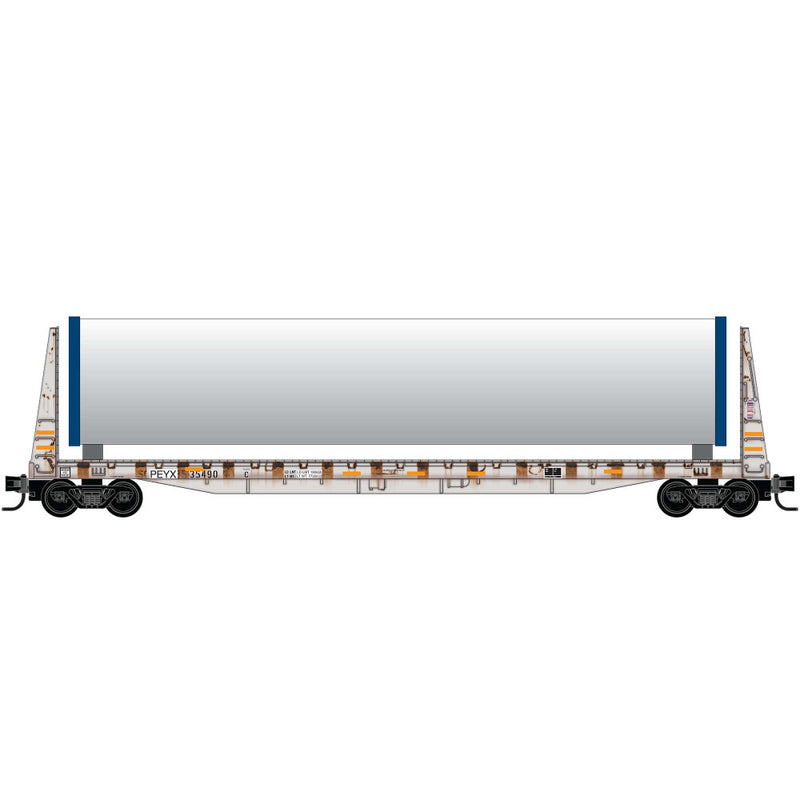 PREORDER Micro-Trains N 05444474 61' Bulkhead Flatcar, PEYX Wind Turbine Consist