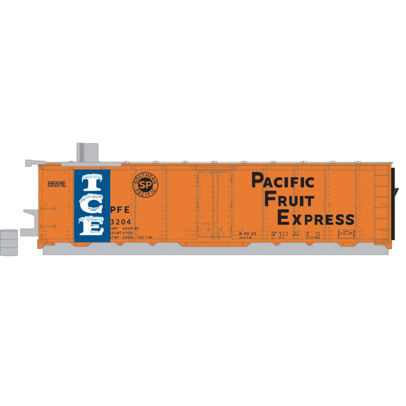 PREORDER Micro-Trains N 05900280 Unassembled 40' Steel Ice Reefer, Pacific Fruit Express Ice Storage House