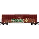 Micro-Trains N 98302289 50' Rib Side Boxcar, Burlington Northern Santa Fe Christmas Graffiti (3-Pack)