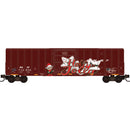 Micro-Trains N 98302289 50' Rib Side Boxcar, Burlington Northern Santa Fe Christmas Graffiti (3-Pack)