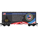 Micro-Trains N 10100842 40' Hy-Cube Boxcar, US Navy Anniversary Car