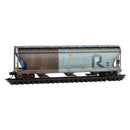 Micro-Trains N 98305100 Weathered 3-Bay Covered Hoppers, First Union Rail Leasing ex-Rock Island (2-Pack)