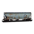 Micro-Trains N 98305100 Weathered 3-Bay Covered Hoppers, First Union Rail Leasing ex-Rock Island (2-Pack)