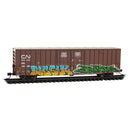 Micro-Trains N 12344160 Weathered 60' Rib Side High-Cube Boxcar, Canadian National