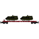 PREORDER Micro-Trains N 983102292 57' Converted TOFC Flat Car Without Trailer With Helicopter Load, Atchison, Topeka & Santa Fe