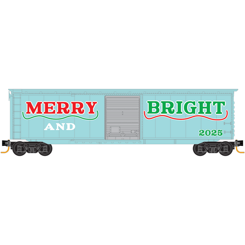 PREORDER Micro-Trains Z 50500490 50' Standard Boxcar, Micro-Mouse Christmas Car 2025