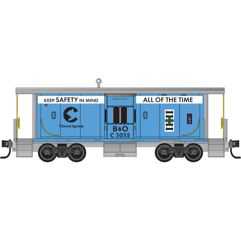PREORDER Micro-Trains N 98302295 31’ Bay Window Caboose Runner Pack, Chessie System-B&O