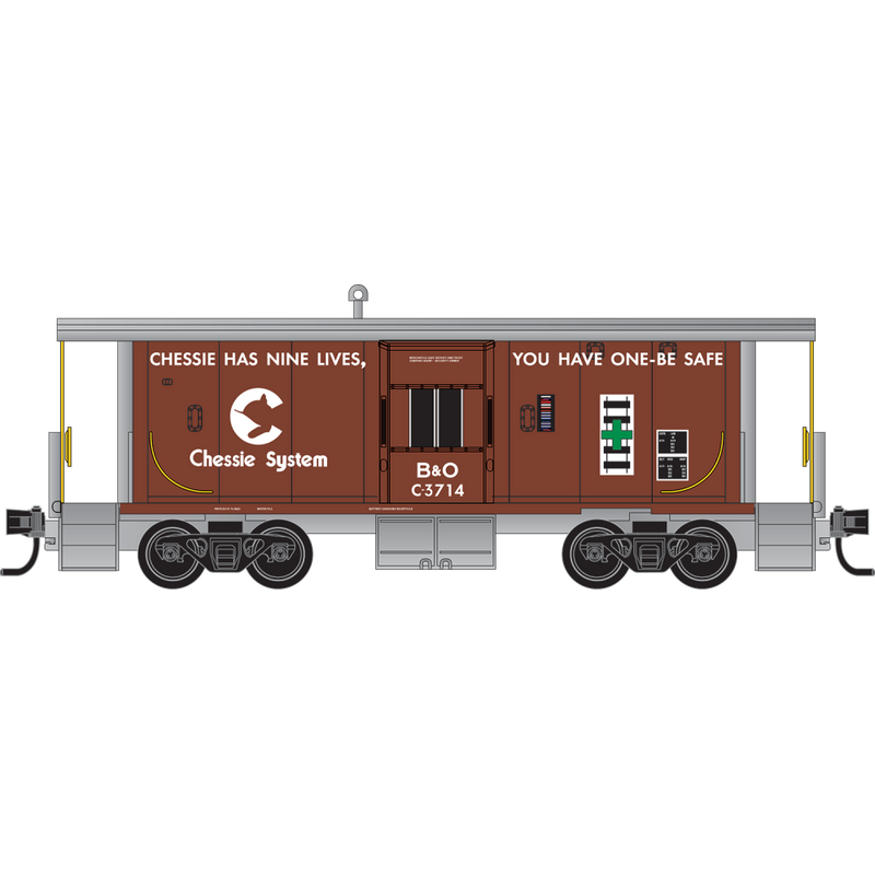 PREORDER Micro-Trains N 98302295 31’ Bay Window Caboose Runner Pack, Chessie System-B&O
