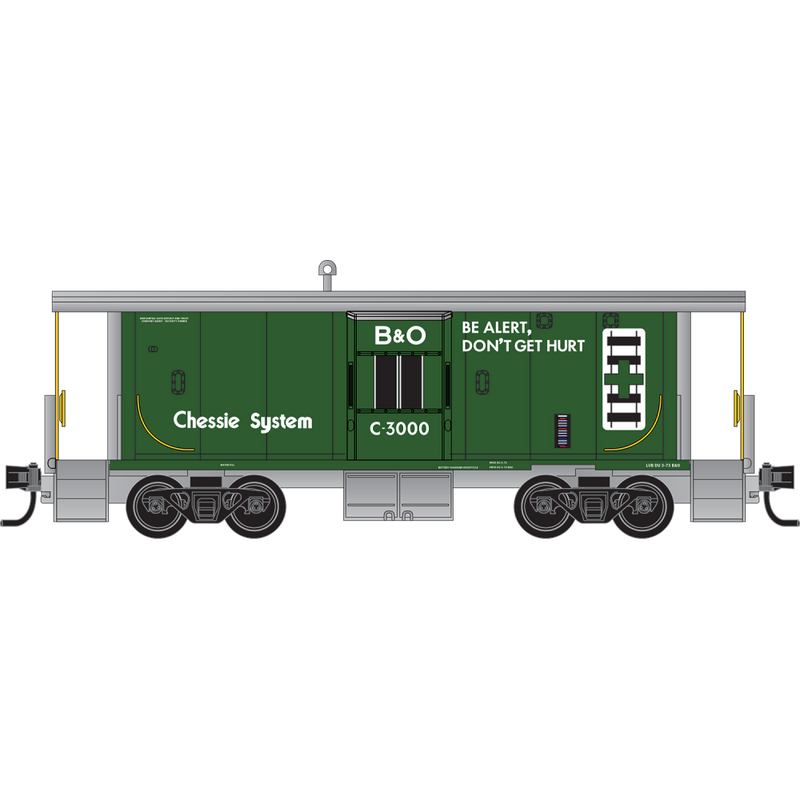 PREORDER Micro-Trains N 98302295 31’ Bay Window Caboose Runner Pack, Chessie System-B&O