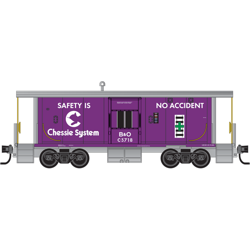 PREORDER Micro-Trains N 98302296 31’ Bay Window Caboose Runner Pack, Chessie System-B&O