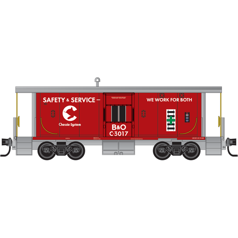 PREORDER Micro-Trains N 98302296 31’ Bay Window Caboose Runner Pack, Chessie System-B&O
