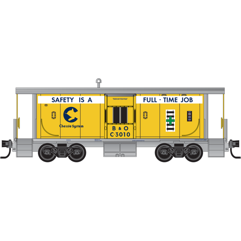 PREORDER Micro-Trains N 98302296 31’ Bay Window Caboose Runner Pack, Chessie System-B&O