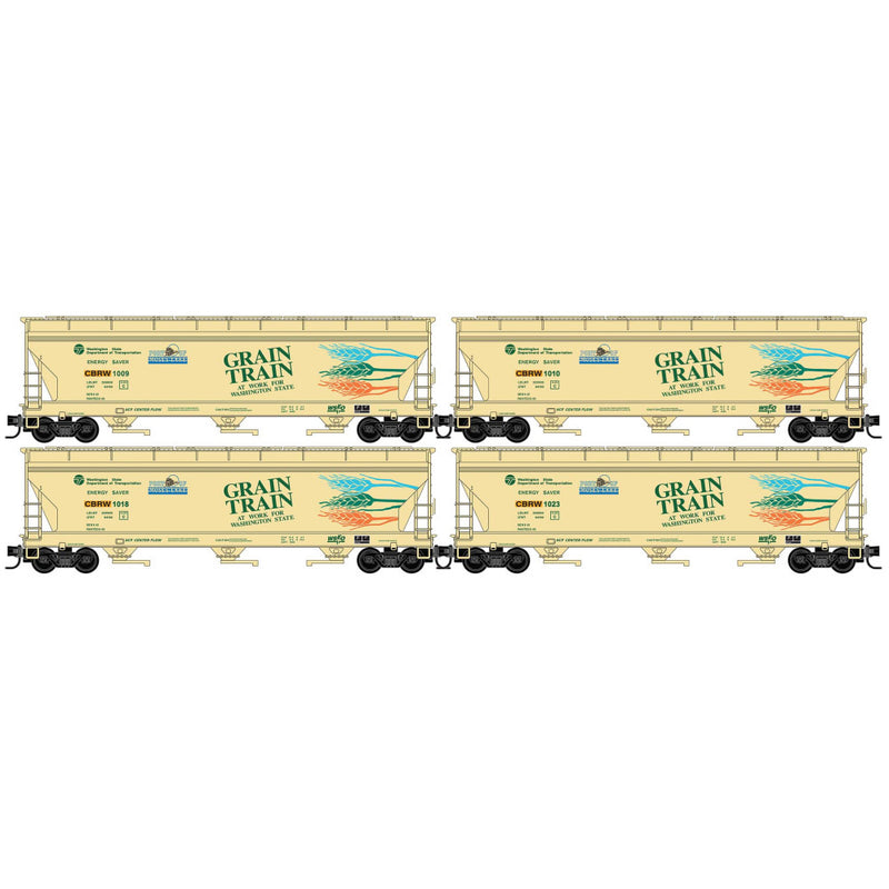 PREORDER Micro-Trains N 98300244 3-Bay Covered Hopper Runner Pack, Columbia Basin Grain Train
