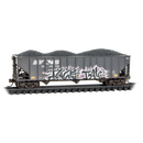 Micro-Trains N 98305104 Weathered 100-Ton 3-Bay Open Hoppers, Norfolk Southern
