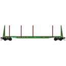 PREORDER Micro-Trains N 98302294 61’ Bulkhead Flatcar, Montana Rail Link Easter Egg Bulkhead (4-Pack)