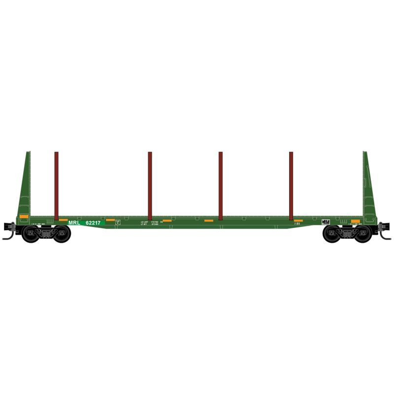 PREORDER Micro-Trains N 98302294 61’ Bulkhead Flatcar, Montana Rail Link Easter Egg Bulkhead (4-Pack)
