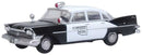 Oxford Diecast 87PS59001 1959 Plymouth Savoy Sedan - Assembled -- Oklahoma Highway Patrol (black, white), HO