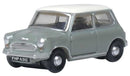 Oxford Diecast NMN009 1959 Austin Mini - Assembled -- Tweed Gray, Old English White, N Scale