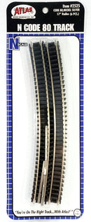 Atlas N 2525 Code 80 17" Radius Curve Track