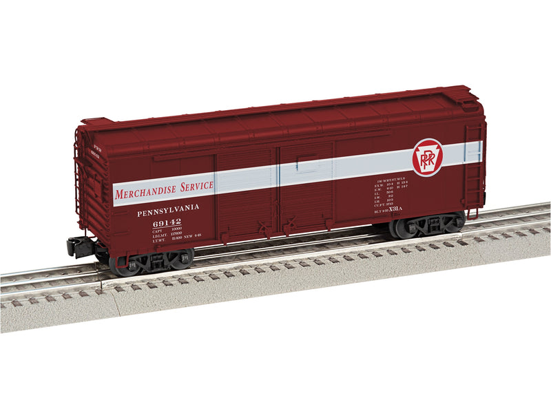 PREORDER Lionel 2-526142 O Pennsylvania Railroad X31A 40' Double-Door Boxcar - 3-Rail - Ready to Run -- Pennsylvania Railroad