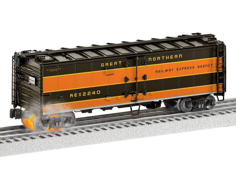 PREORDER Lionel 2-526320 O Steel Reefer with Hotbox Effects - 3-Rail - Ready to Run -- Great Northern