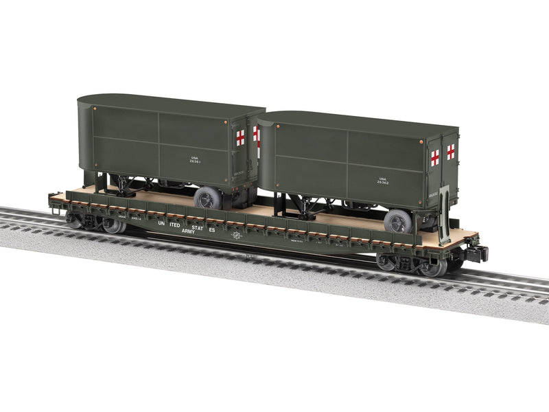 PREORDER Lionel 2-526360 O Intermodal TOFC Flatcar w/2 Trailers - 3-Rail - Ready to Run -- U.S. Army