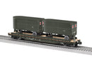 Lionel 2-526360 O Intermodal TOFC Flatcar w/2 Trailers - 3-Rail - Ready to Run -- U.S. Army