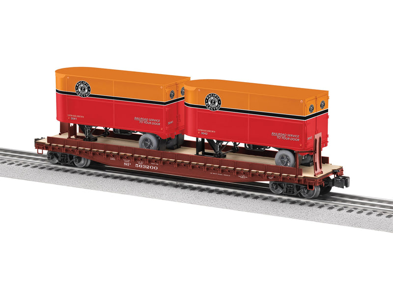 PREORDER Lionel 2-526380 O Intermodal TOFC Flatcar w/2 Trailers - 3-Rail - Ready to Run -- Southern Pacific