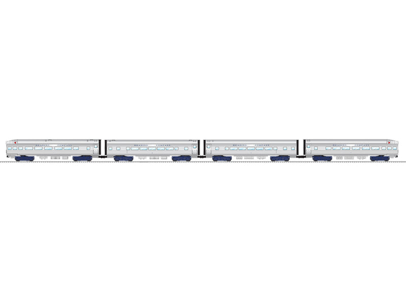 PREORDER Lionel O 2527720 15" Aluminum Passenger Car, Reading (4-Pack) | 989.99