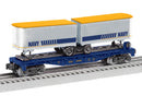 PREORDER Lionel O 2528690 Flatcar with Piggyback Trailers, Navy | 107.99