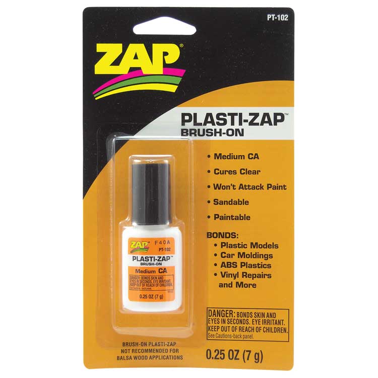 Robart Mfg Inc PT102 Plasti-Zap Brush-On, 1/4oz 7.4mL