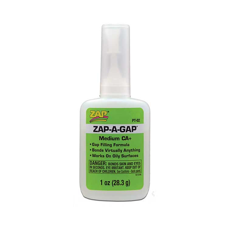 Robart Mfg Inc PT02 Zap-A-Gap/CA+ Filling Adhesive, 1oz 29.6mL
