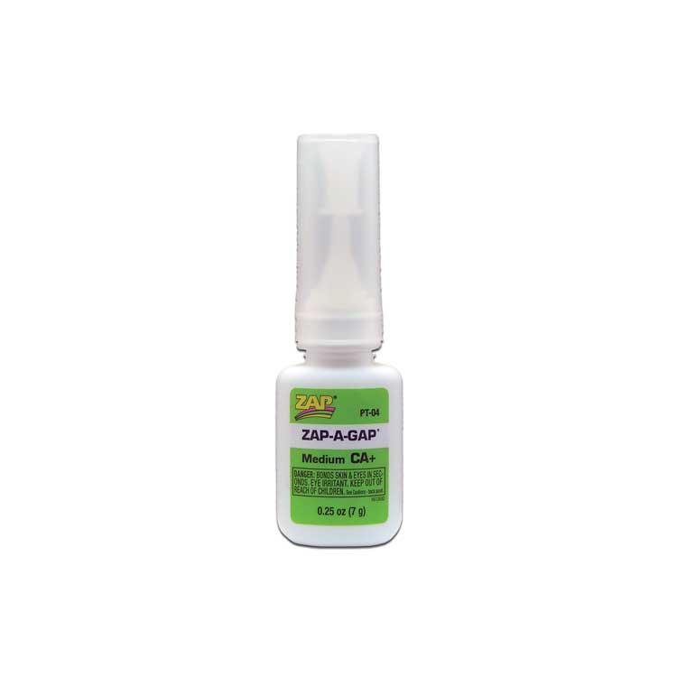 Robart Mfg Inc PT04 Zap-A-Gap/CA+ Filling Adhesive, 1/4oz 7.4mL