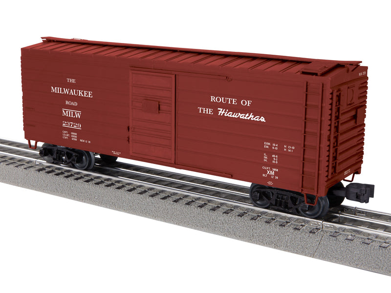 PREORDER Lionel 2-542012 O 40' Rib-Side Boxcar - 3-Rail - Ready to Run -- Milwaukee Road